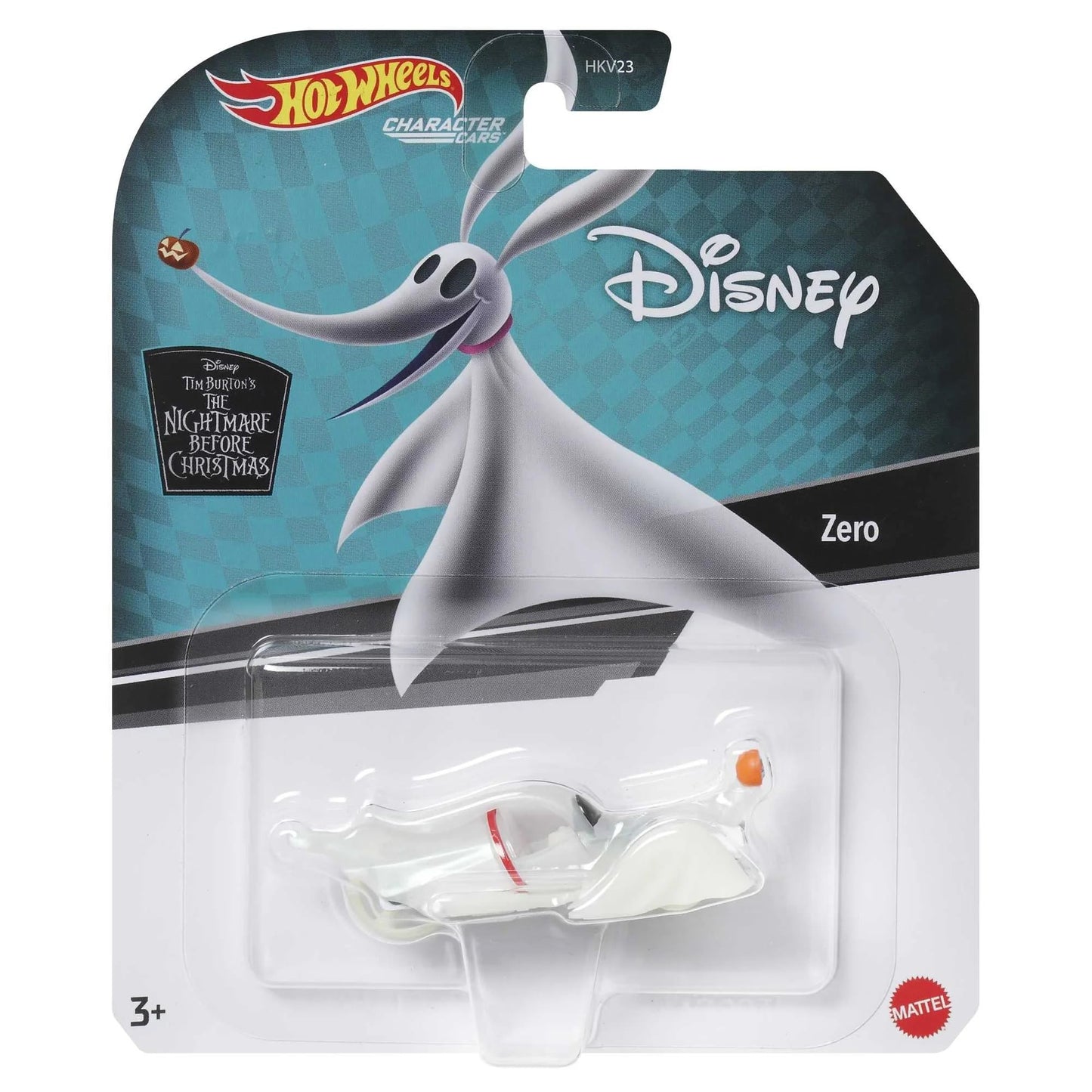 Hot Wheels Disney Zero Character Car, 1:64 Scale, The Nightmare Before Christmas