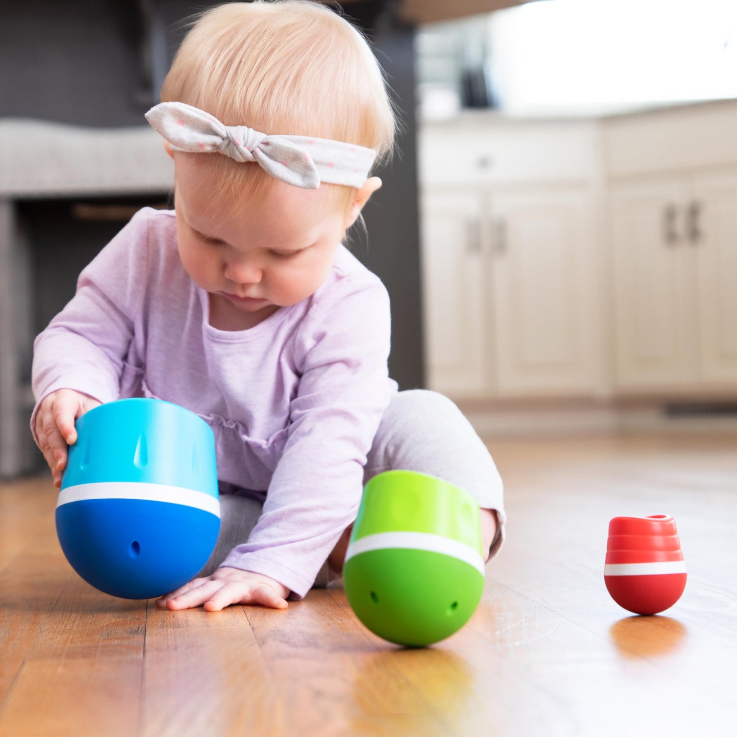 Fat Brain Toys TumbleRoos - Wobbling Fine Motor Stacking Toy for Babies & Toddlers