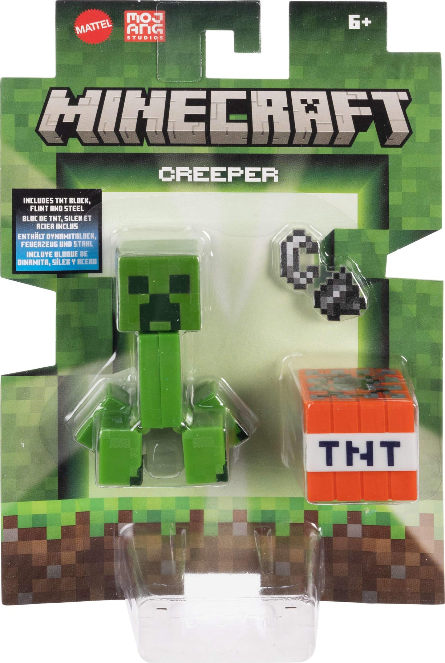 Mattel Minecraft Action Figures & Accessories Collection, 3.25-inch Scale with Pixelated Design (Characters May Vary)