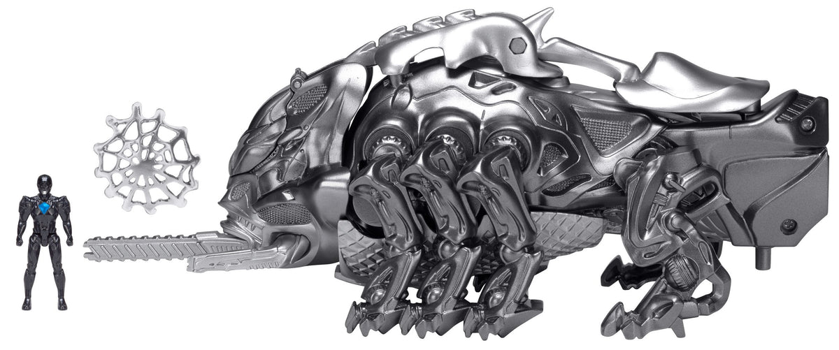 Power Rangers Movie Mastodon Battle Zord with Black Ranger Figure