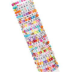Make It Real: Say Yes! Alphabet Bead Bracelet Set - 1008pc DIY Jewelry Kit, Colorful ABC & Circle Beads, Spell Words & Names, Craft Kids Ages 8+