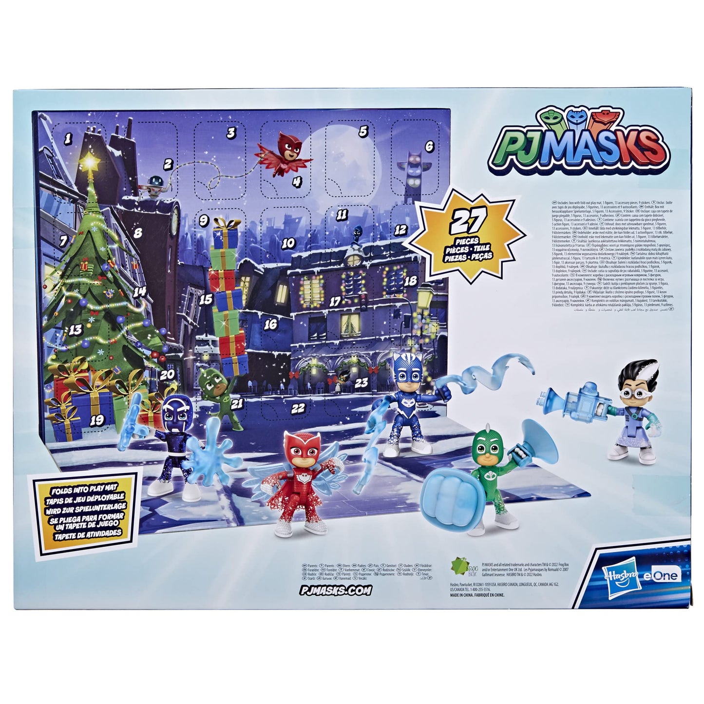 PJ Masks Kids Advent Calendar, 24 Daily Surprise Toys Including Action Figures, Accessories, and Stickers, Countdown Calendar, Ages 3 and Up