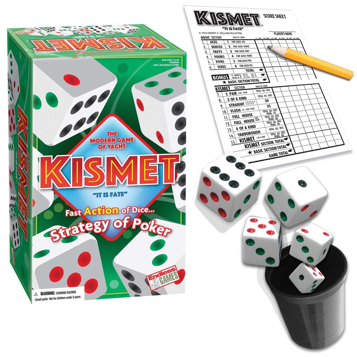 Kismet - The Modern Game of Yacht - Family Dice Game