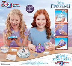 Disney Frozen II Cra-Z-Snow Make Your Own Glitter Snow Globes Kit - Make 3 Glitter Filled Snow Globes - Great For Ages