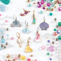 Make It Real: Disney Princess: Castle Style DIY Bracelet Kit - 332 pcs Jewelry Set, Create 12 Bracelets, 8 Exclusive Charms, Girls & Kids Ages 6+