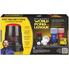 Spin Master Games Post Malone, World Pong League Beer Pong Drinking Game for Bachelor Party Outdoor Games with Plastic Cups Ping Pong Balls, for Adults Ages 18 and up