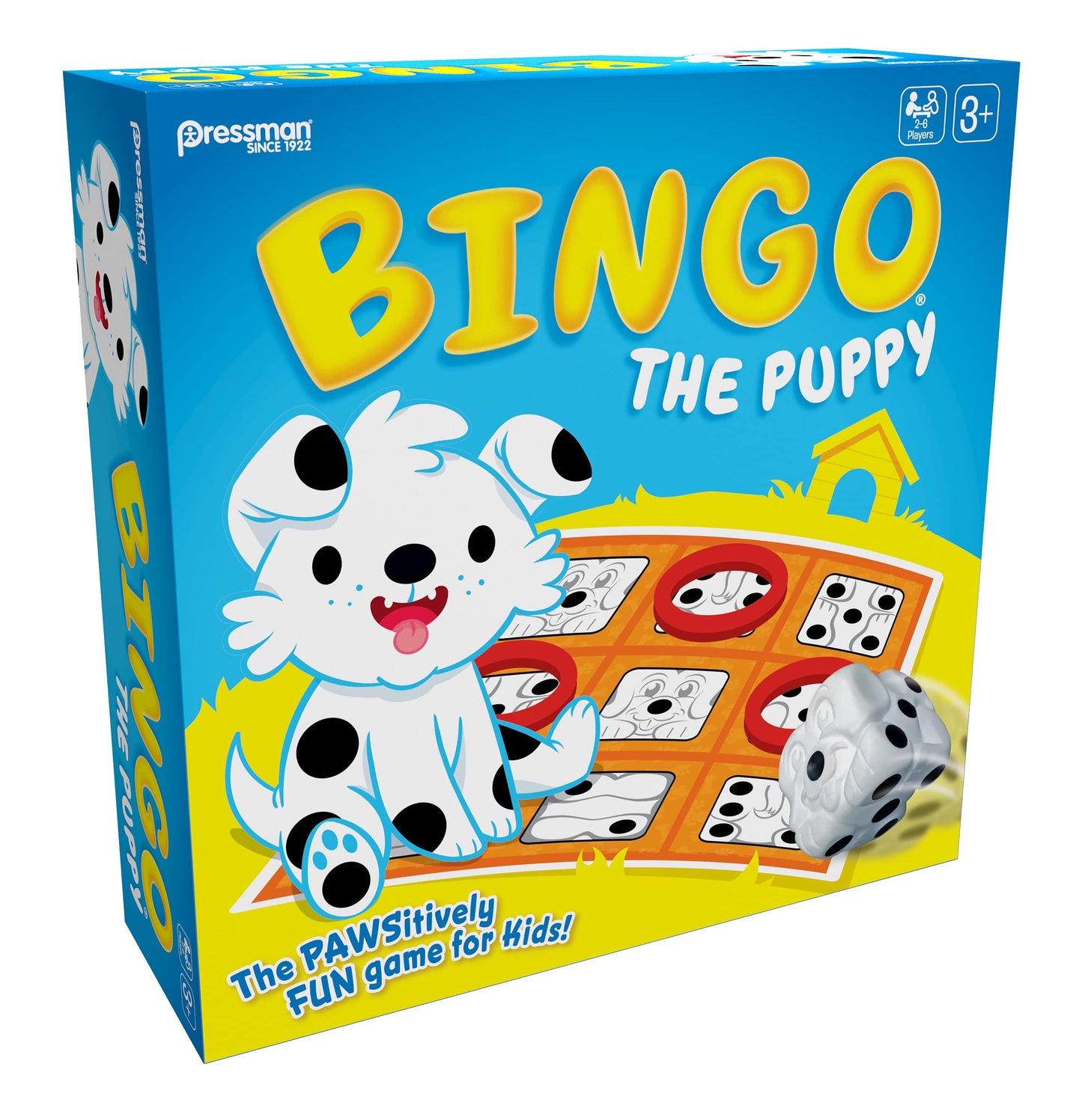 Bingo The Puppy - Includes Oversized Die - Match His Spots to Your Game Board to Win by Pressman