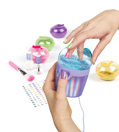 Make It Real: Party Nails Glitter Nail Studio - DIY Nail Kit, Decorate 500 Nails, 5 Mess-Free Glitter Pods, Tweens, Girls & Kids Ages 8+