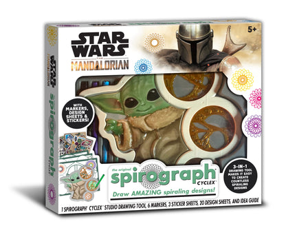 Spirograph Cyclex Studio Grogu - Disney Star Wars The Mandalorian - Baby Yoda - The Easy Way to Make Countless Amazing Designs - Rotating Stencil Wheel - Ages 5+