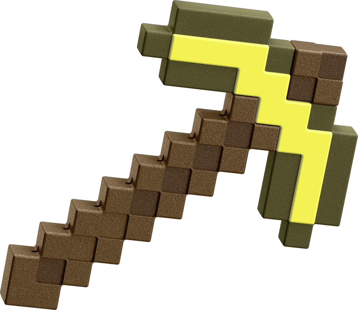 Mattel Minecraft Role-Play Battle Toy Accessory Collection with Pixelated Design, Gold Pickaxe