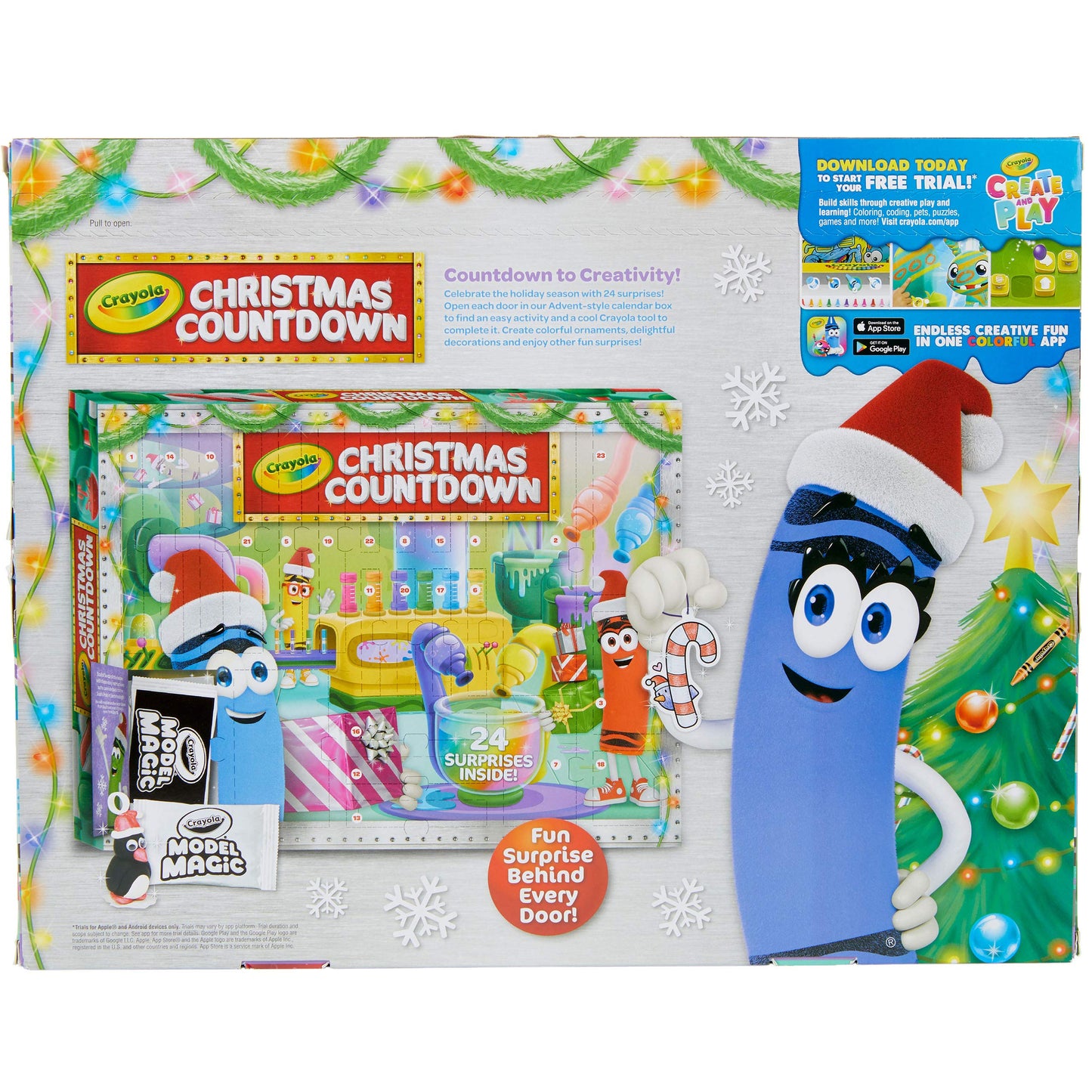 Crayola Kids Advent Calendar, Christmas Countdown Calendar, 24 Crafts, Gift