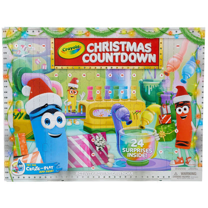 Crayola Kids Advent Calendar, Christmas Countdown Calendar, 24 Crafts, Gift