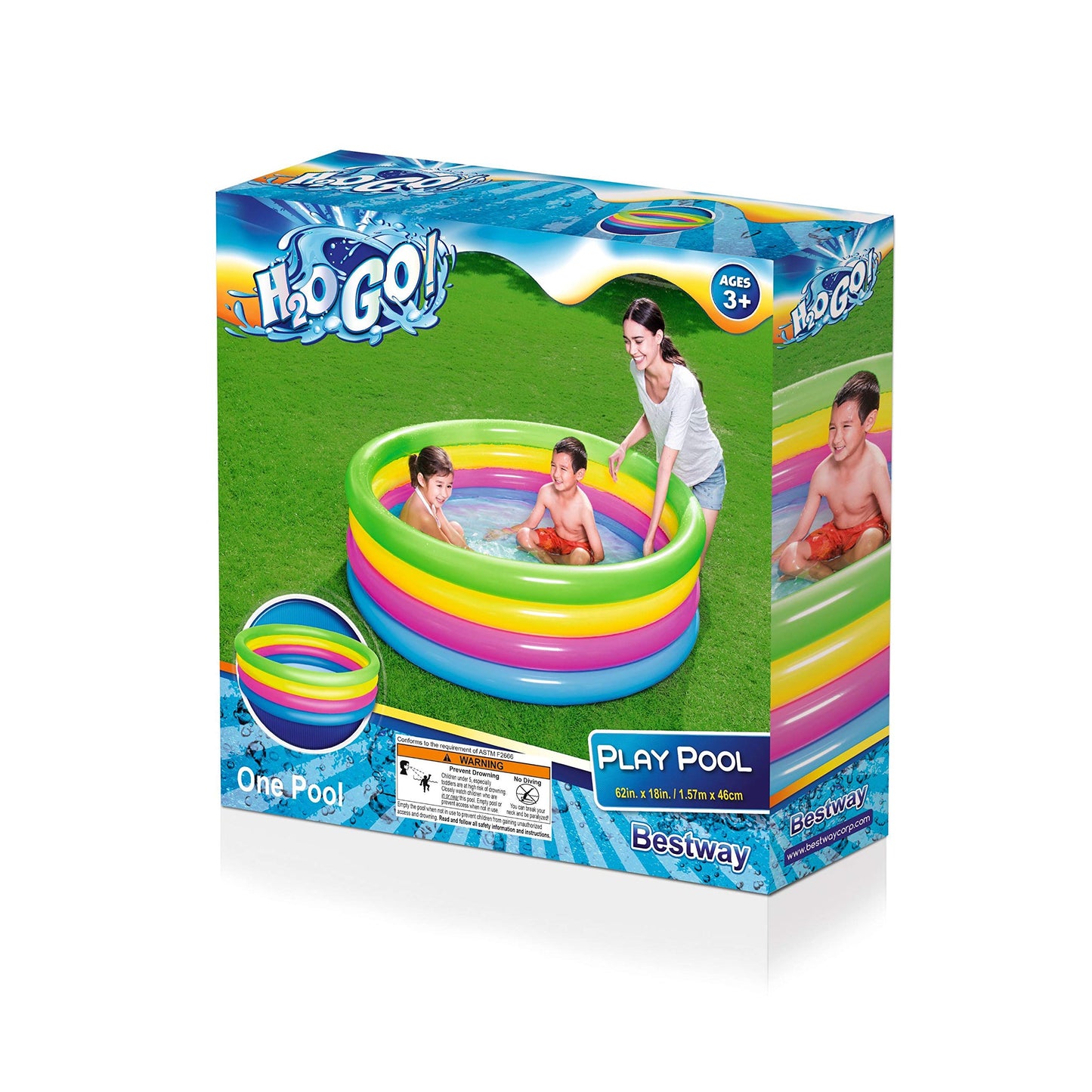 H2OGO! Rainbow Inflatable Play Pool