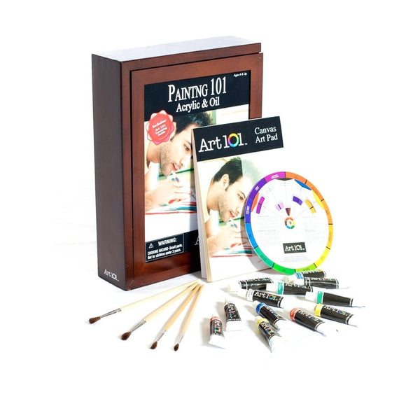 Art 101 Painting with Oils & Acrylics Wooden Case