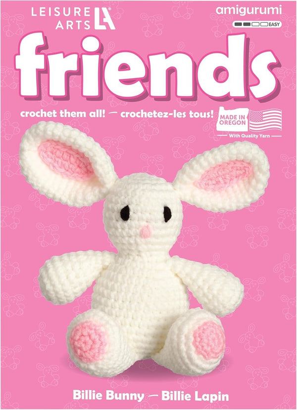 Leisure Arts Billie Bunny Crochet Kit – Beginner-Friendly Amigurumi