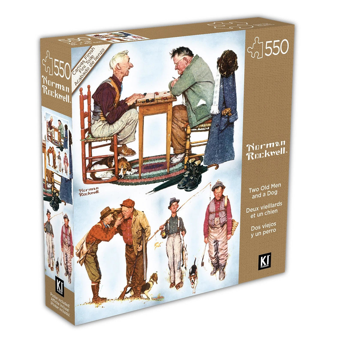 KI Puzzle – Two Old Men and a Dog Norman Rockwell 550-Piece Puzzle