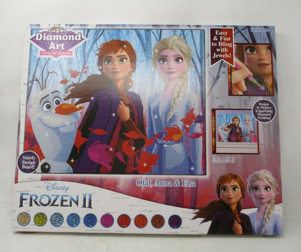 Cra-Z-Art Diamond Art Jewel by Number – Frozen Olaf, Anna & Elsa 16x20"