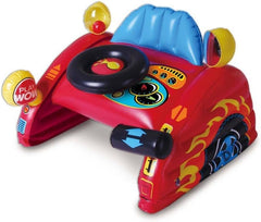 Playwow Musical Sit-Under Inflatable Race Car – Interactive Lap Toy