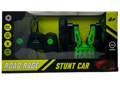 Top Racing Road Rage RC Stunt Car with Lights – Green
