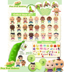 Pea Pod Babies Dinner & Bathtime Mini Collectible Doll 2-Pack