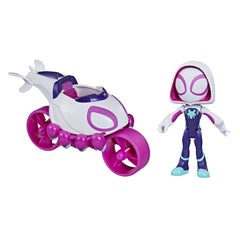 Marvel Spidey & His Amazing Friends Ghost-Spider Figure + Copter-Cycle