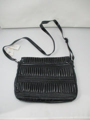Nine West Show Stopper Tablet Crossbody Bag – Black Faux Patent Leather