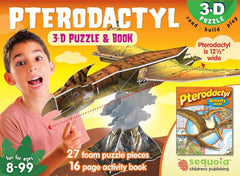 Sequoia Pterodactyl 3D Puzzle & Activity Book for Kids