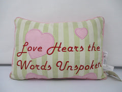 Russ I Believe Inspirational Pillow – Love Hears the Words Unspoken