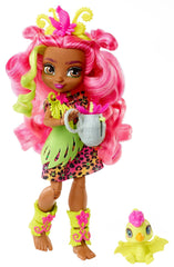 Cave Club Fernessa Prehistoric Fashion Doll with Dinosaur Pet