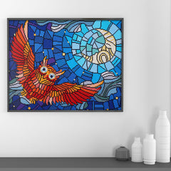 Leisure Arts Diamond Art – Stained Glass Owl 16x20 Kit