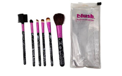 Blush Fashion 6-Piece Brush Set with Lace Print