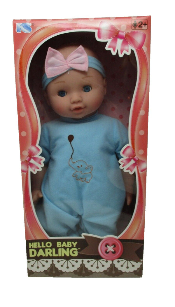 KS Toys Hello Baby Darling Doll – Blue Elephant Plush