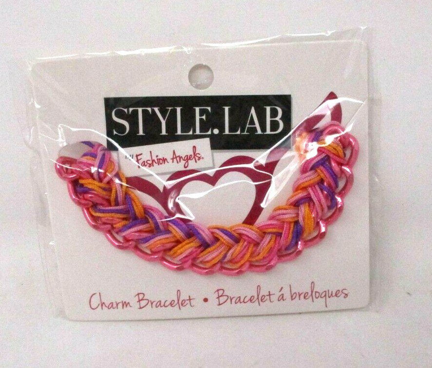 Fashion Angels Style Lab Pink Charm Bracelet – Customizable Base