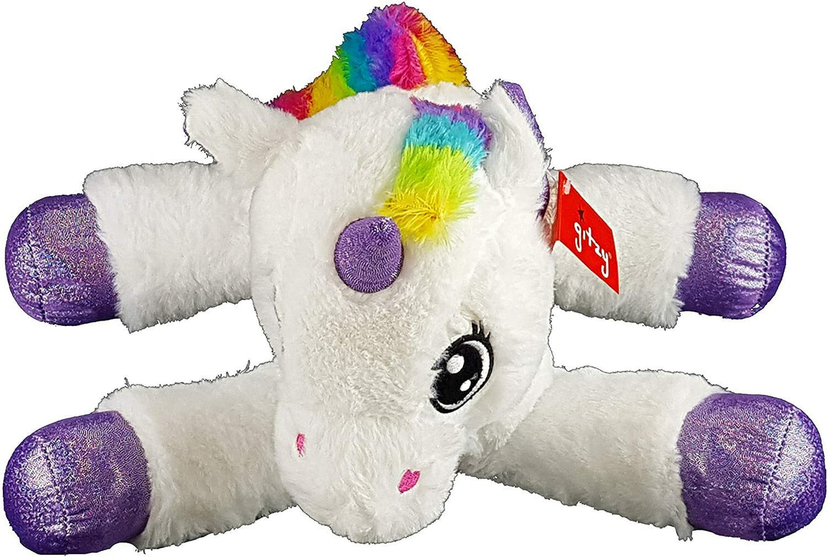 Gitzy 18-Inch Rainbow Unicorn Stuffed Animal – Purple Plush