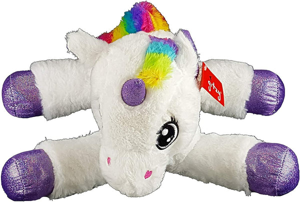 Gitzy 18-Inch Rainbow Unicorn Stuffed Animal – Purple Plush