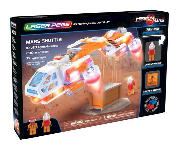Laser Pegs Mars Shuttle – Light-Up Building Set with Sound