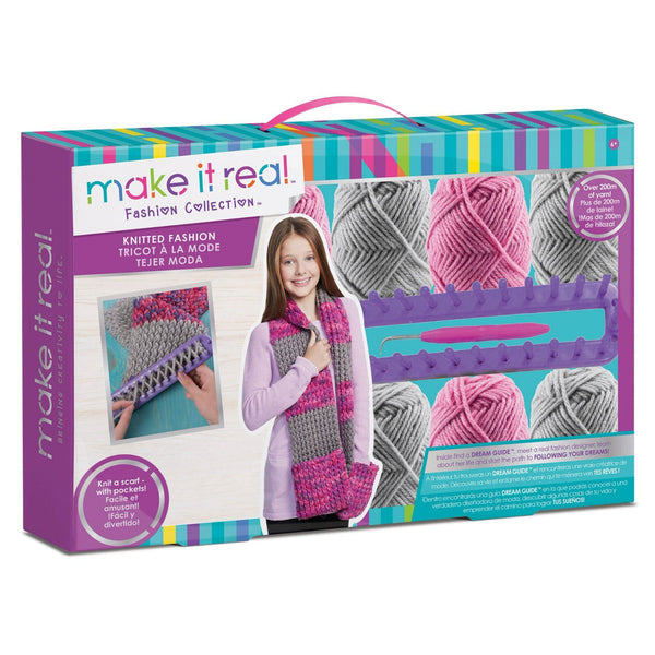 Make It Real Cozy Hands Kids Scarf Knitting Loom Craft Kit