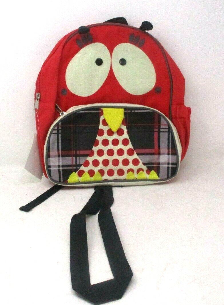 RK Kids Red Owl Backpack with Safety Leash