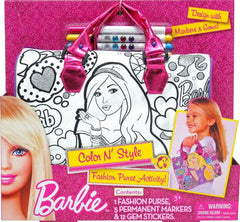 Tara Toy Barbie Color N Style Canvas Handbag with Markers & Gems