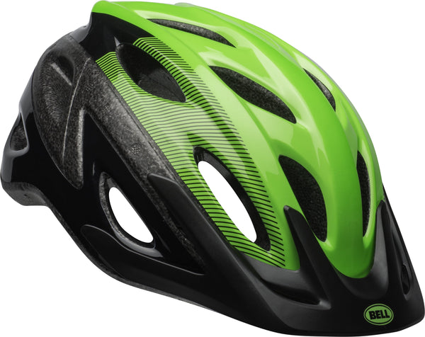 Bell Axle Adult Bike Helmet – Lightweight Protection, Black/Green