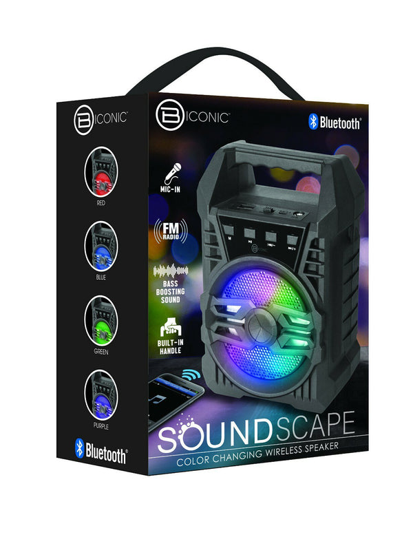 B Iconic Soundscape Color-Changing Bluetooth Speaker
