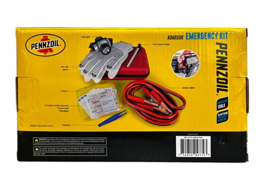 Pennzoil Roadside Emergency Kit – 6-Piece Car Safety Essentials