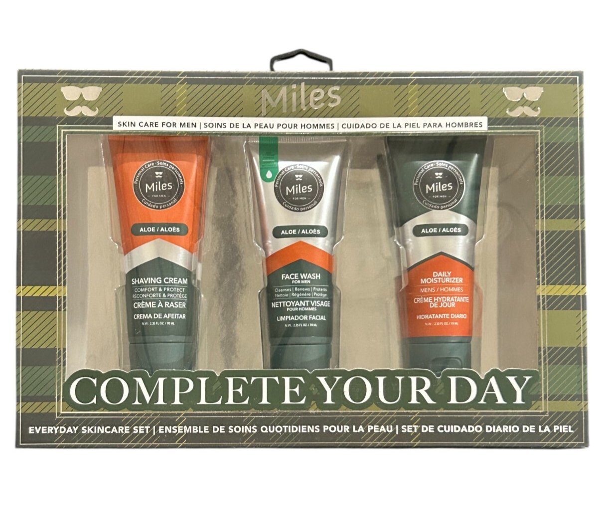 Miles Men's Skin Care 3-Pack | Shaving Cream, Face Wash & Moisturizer