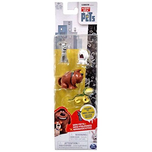 Spin Master Secret Life of Pets Mini Figures 4-Pack – Exclusive Silver Max