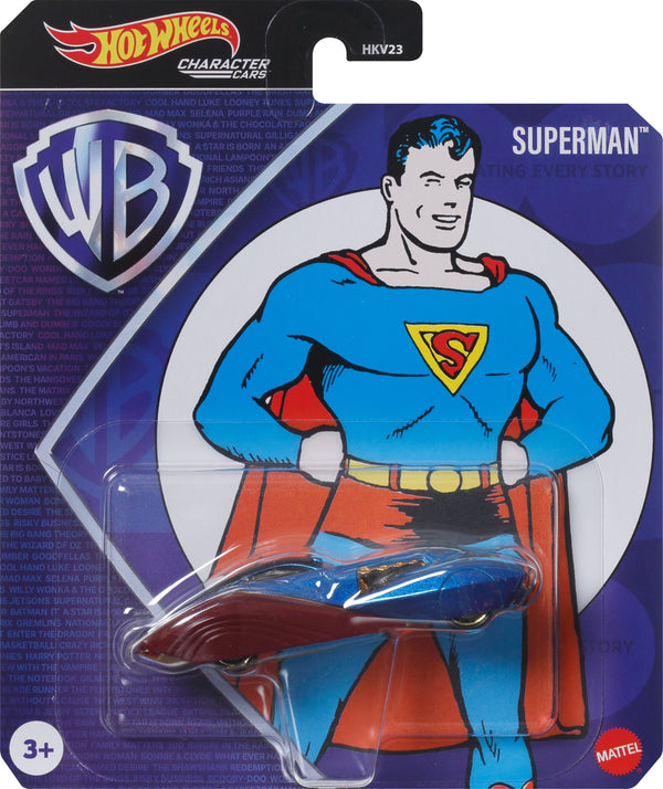 Hot Wheels Superman Character Car | 1:64 Scale Die-Cast Collectible