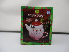 J.S.N.Y Santa Teapot and Cup Set | Festive Holiday Serveware