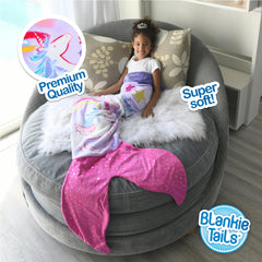 Blankie Tails Unicorn Mermaid Wearable Tail Blanket – Double Sided