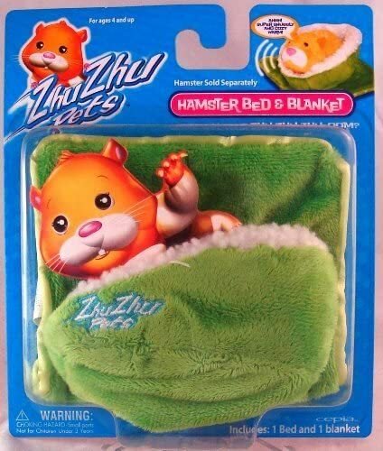 Zhu Zhu Pets Hamster Blanket & Bed – Green Cozy Hideaway