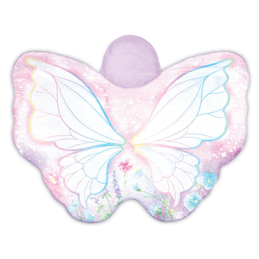 Make It Real Fairy Garden Wings Hooded Blanket with Hand Mitts
