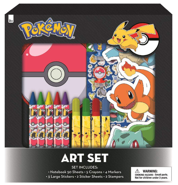 Pokémon Kids Coloring Art Set with Stickers & Stampers